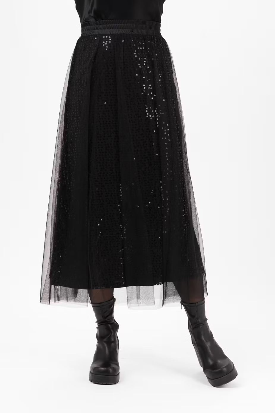 Cherie Tulle Kjol Toffee Brun/Svart