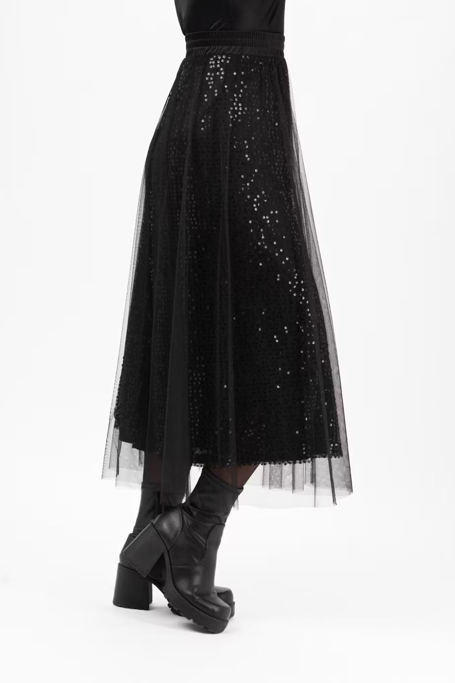 Cherie Tulle Kjol Toffee Brun/Svart