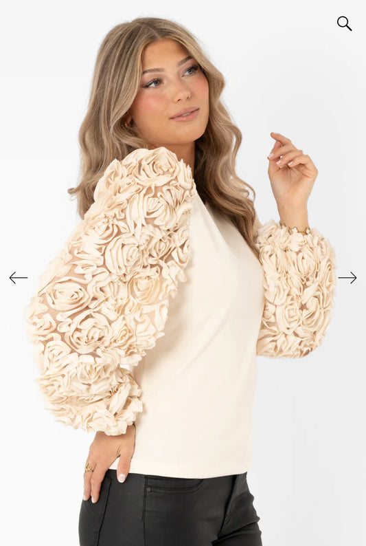 Amelie Topp, Beige/Svart