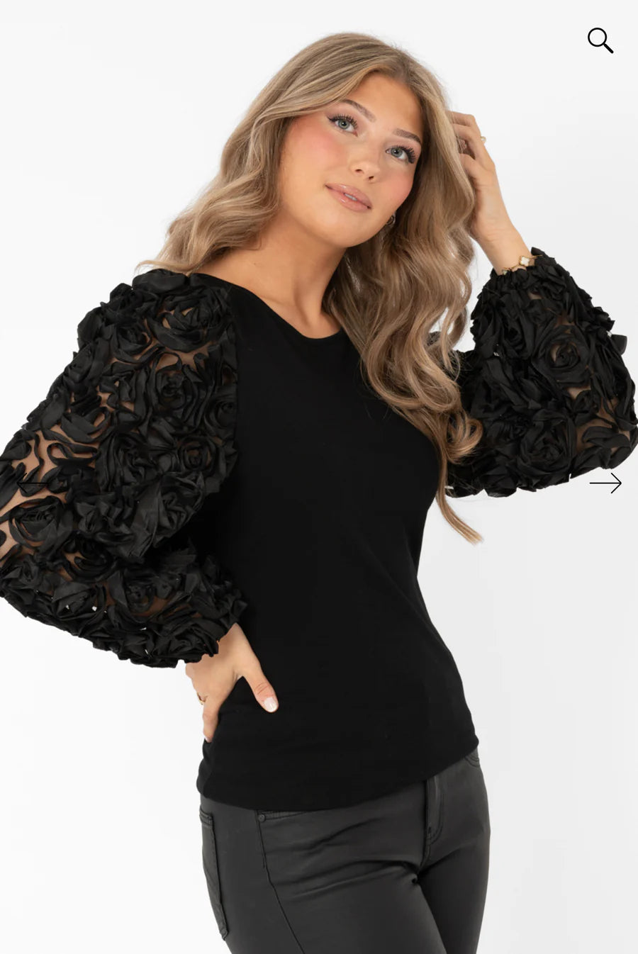 Amelie Topp, Beige/Svart