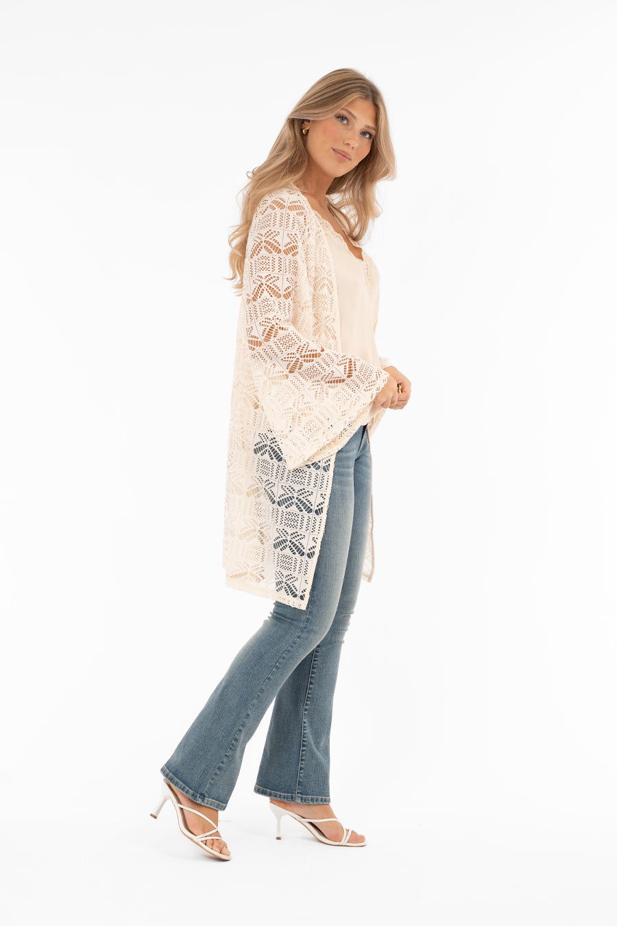 Nella Kaftan Vit/Svart
